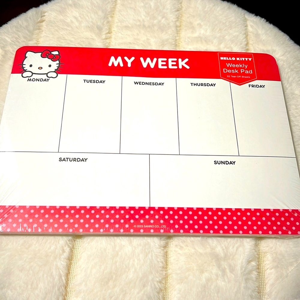 Hello Kitty weekly planner new